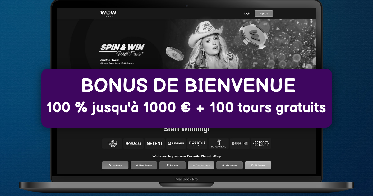 WOW Vegas Casino welcome bonus