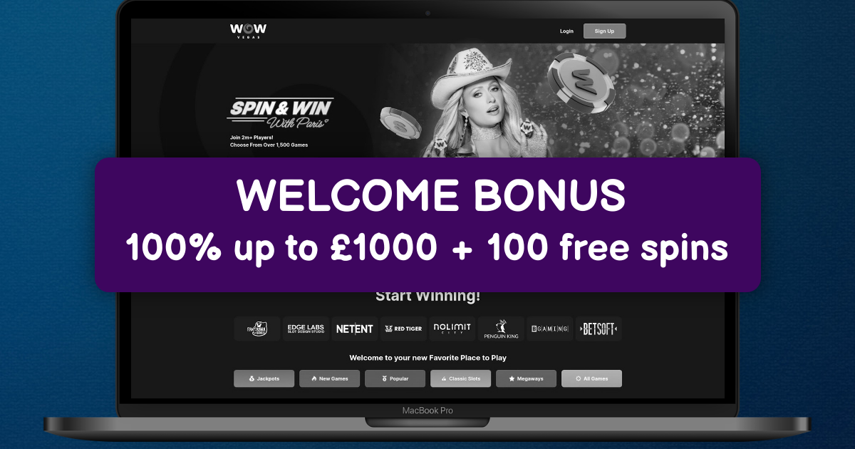WOW Vegas Casino welcome bonus